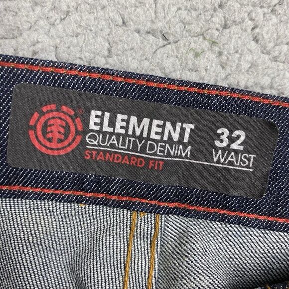 Element Jeans Skateboards Jeans Mens Standard Fit Dark 32x32 Quality Denim Y2K - Picture 10 of 16